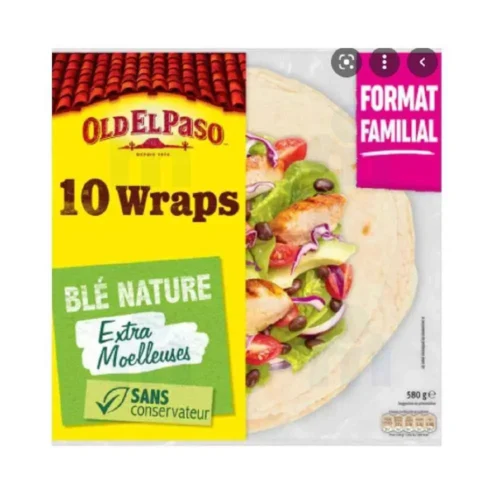 Wraps de blé nature sans conservateur x10 unités 580g - OLD EL PASO