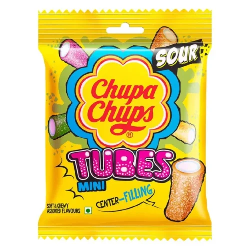 Bonbons gelifiés Mini tubes Sour 24,2g - CHUPA CHUPS