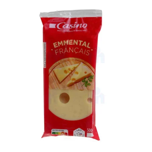 Fromage Emmental français en bloc 500g - CASINO