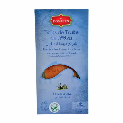 Filets de Truite de l'Atlas fumés à l'huile d'olive 100g - LES DOMAINES