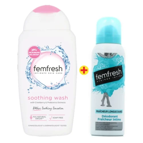 Gel lavant intime 250ml + déodorant 125ml - FEMFRESH