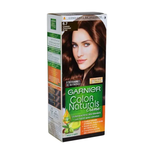 Coloration cheveux 6.7 châtain chocolat éclat - GARNIER COLOR NATURALS