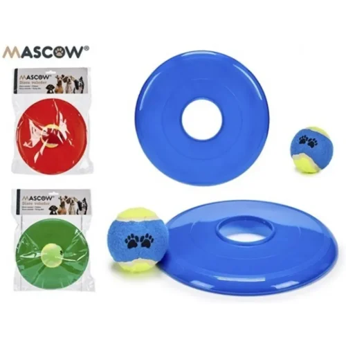 Disque avec balle Mascote mixte 3 couleurs pour chien - MASCOW