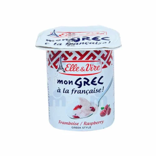 Dessert lacté à la framboise Mon Grec 125g - ELLEVIRE