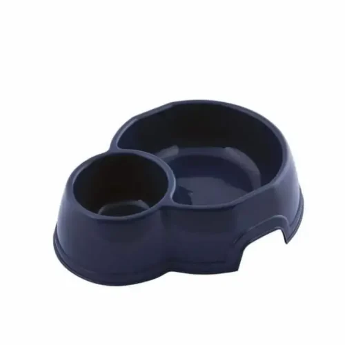 Gamelle pour chien double ronde 24,5x20x6,5H cm 0,85L - GÉORPLAST