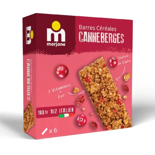 Barres de céréales aux fruits rouges 126g - MARJANE