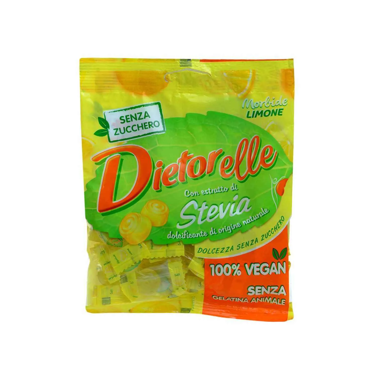 Bonbons gommeux avec édulcorants à la saveur de citron 70g - DIETORELLE