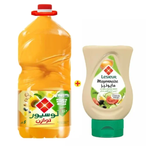 Huile de table équilibrée 5L + mayonnaise 220g - LESIEUR