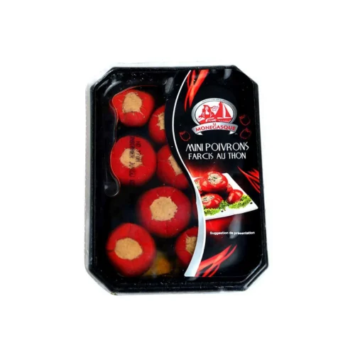 Mini poivrons farcis au thon & anchois 200g - LA MONEGASQUE