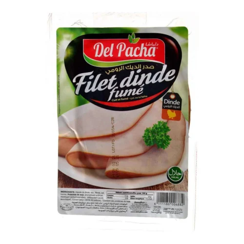 Filet dinde cuit et fumé 80g - DEL PACHA
