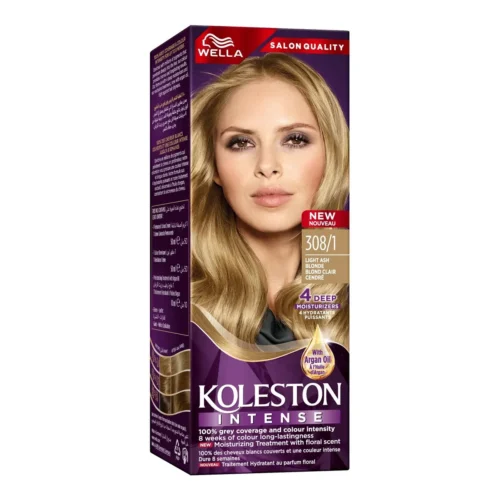 Coloration intense blond clair cendré Wella 308/1 - KOLESTON