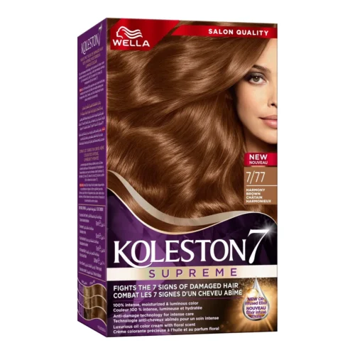 Coloration châtain harmonieux Wella 7/77 - KOLESTON