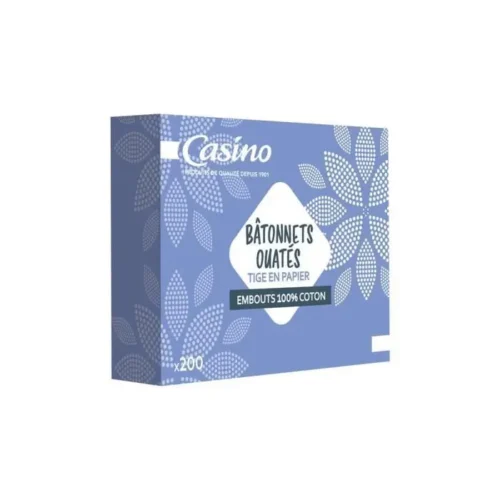 Boîte coton tige en papier x200 unités - CASINO