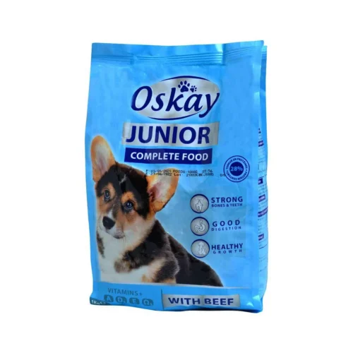 Croquettes au bœuf pour chiens junior 1Kg - OSKAY