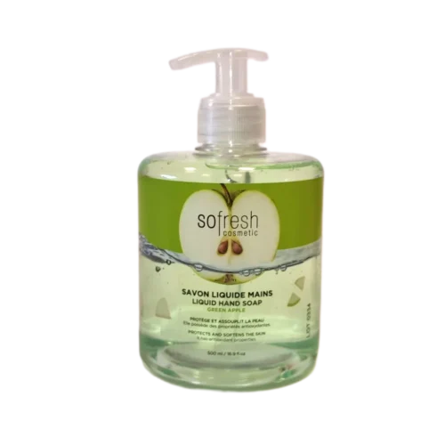 Savon liquide mains green apple 500ml - SOFRESH
