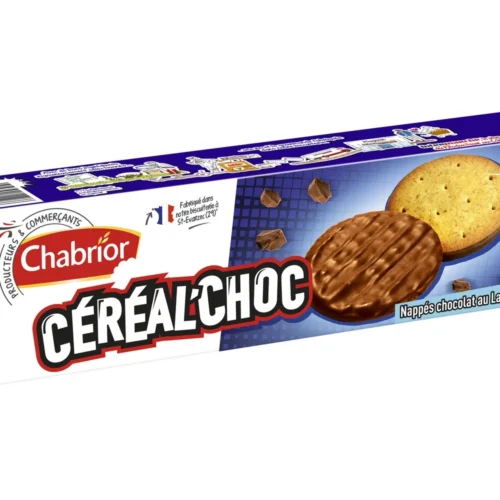 Biscuits Céréal'Choc nappés chocolat au lait 200g - CHABRIOR