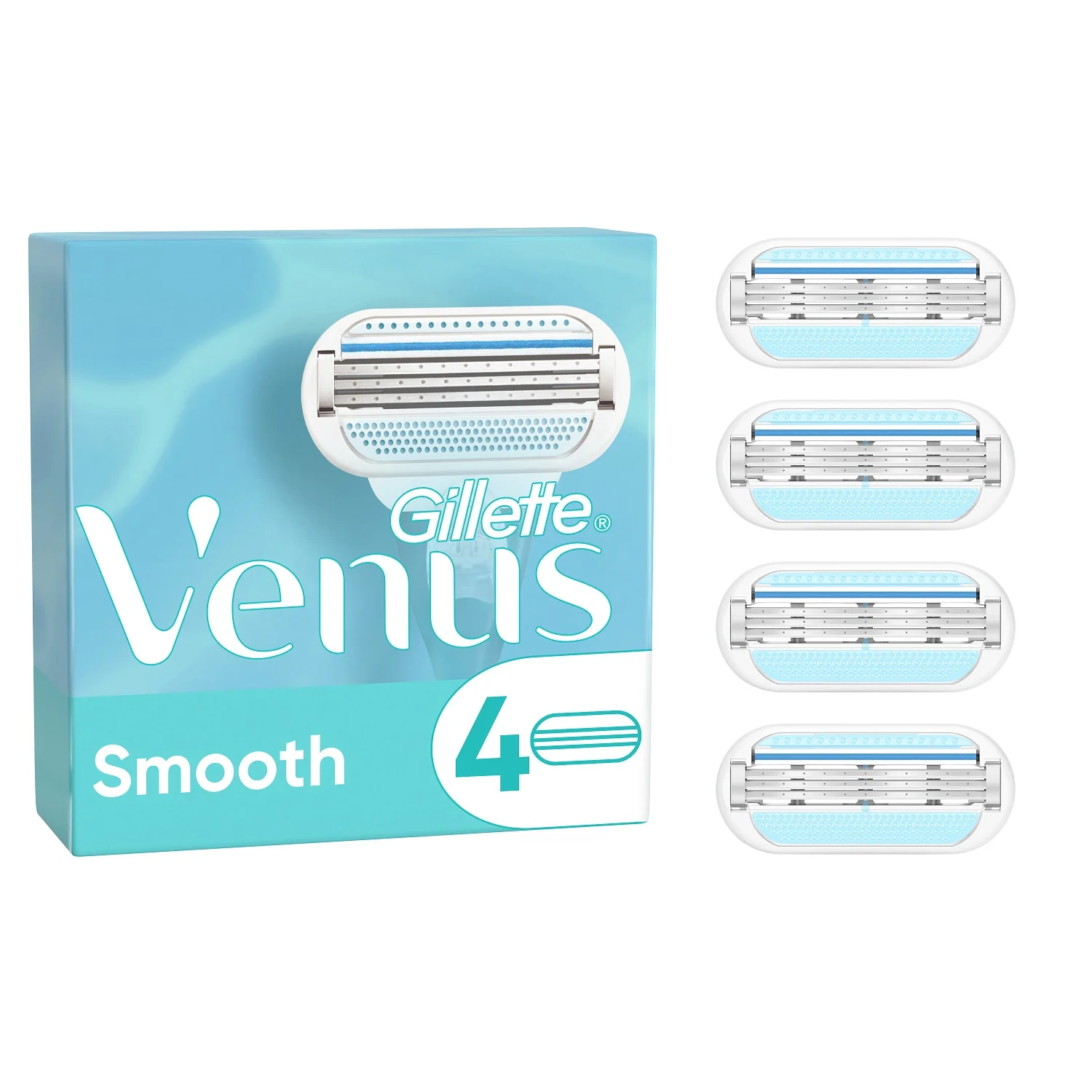Recharges Lames de rasoir Smooth x4 unités - VENUS