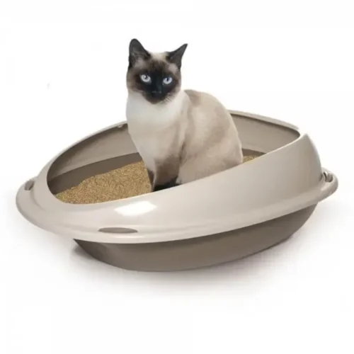 Bac à litière Shuttle avec bord surélevé pour chat