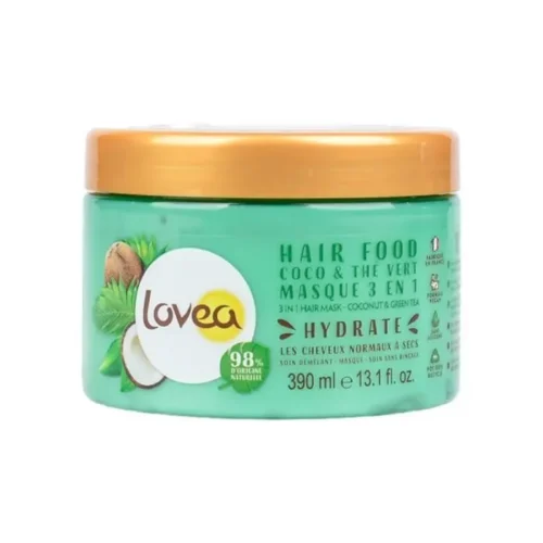 Masque 3 en 1 cheveux nourissant Coco & Thé vert 390ml - LOVEA
