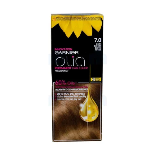 Coloration cheveux sans ammoniaque 7.0 blond foncé Olia - GARNIER