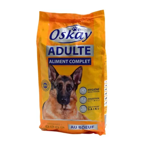 Croquettes au bœuf pour chien adulte 2Kg - OSKAY