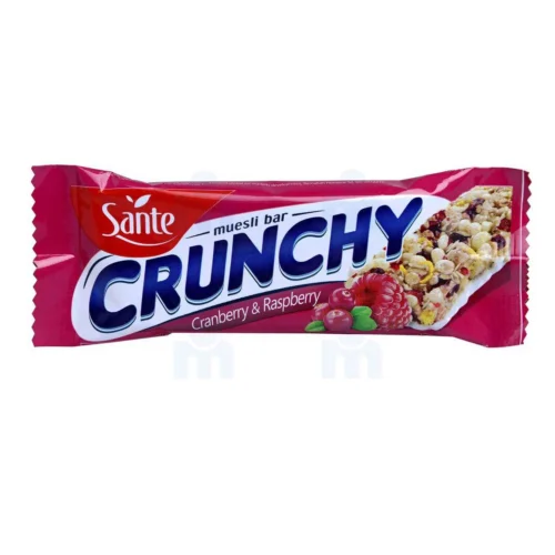 Barre croustillante aux canneberges et framboises Crunchy 40g - SANTÉ