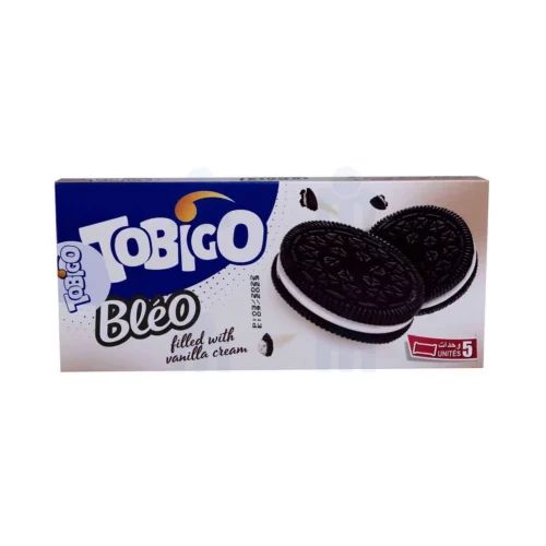 Biscuits cacaotés fourrés à la crème vanille Bléo x 5 unités 210g - TOBIGO