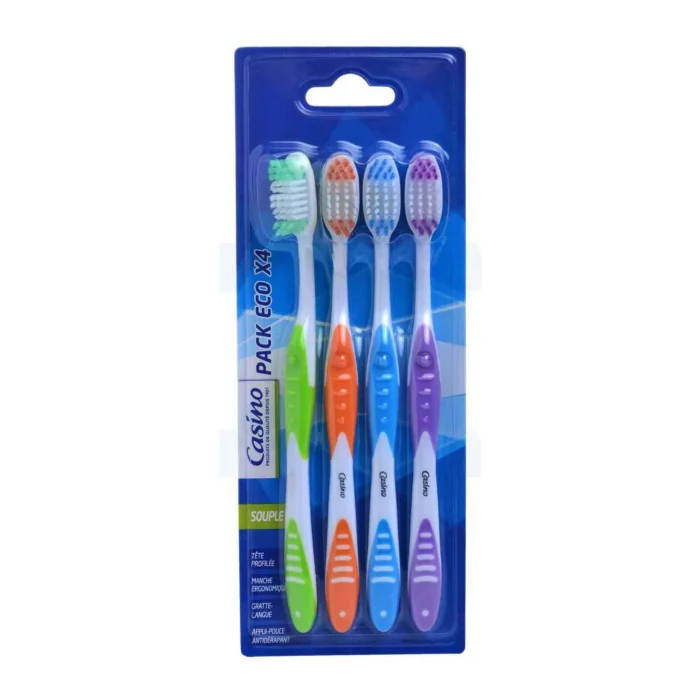 Brosses à dents pack eco souple x4 - CASINO