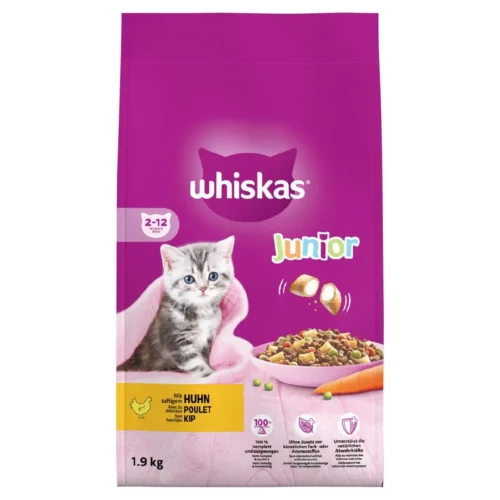 Croquettes au poulet pour chat junior 1,9Kg - WHISKAS