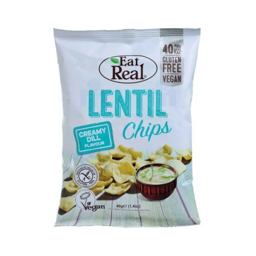 Chips de lentilles saveur crémeuse à l'aneth 45g - EAT REAL