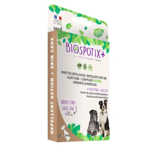 Pipettes répulsives pour grand chien L-XL >20kg Biospotix - BIOGANCE