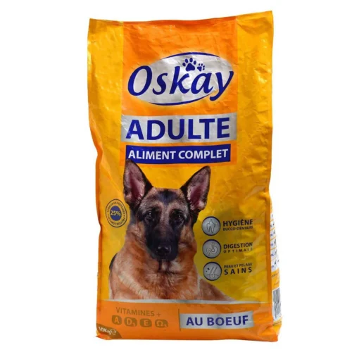 Croquettes au bœuf pour chien adulte 10Kg - OSKAY