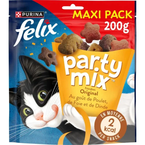 Friandises saveurs poulet foie dinde pour chat Party mix 200g - FELIX