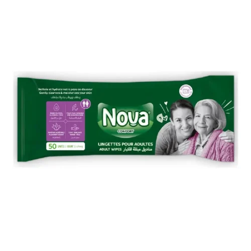 Lingettes pour adultes x50 unités - NOVA