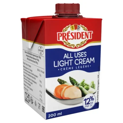 Crème de cuisson légère UHT 12% MG 20cl - PRÉSIDENT