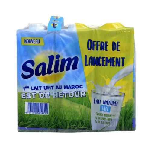 Pack lait stérilisé UHT entier 6 x 1L - SALIM