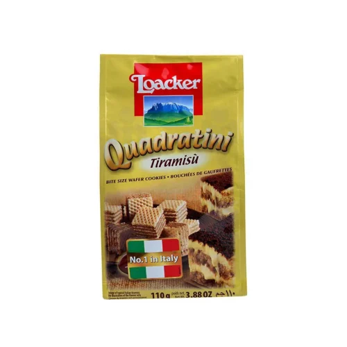 Bouchées gaufrettes fourrées à la crème saveur tiramisù Quadratini 110g-LOACKER