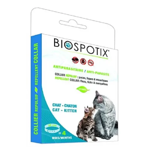 Collier répulsif antiparasitaire chat et chaton Biospotix 35cm - BIOGANCE