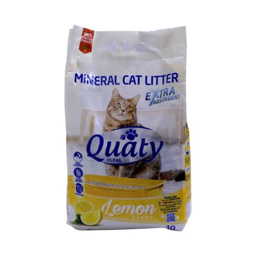Litière absorbante pour chat parfum citron 10L - QUATY