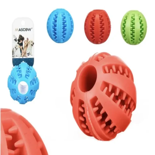 Balle en silicone durable de 5,5 cm avec distributeur de nourriture - MASCOW