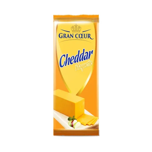 Fromage cheddar orange plaquette 235g - GRAND CŒUR