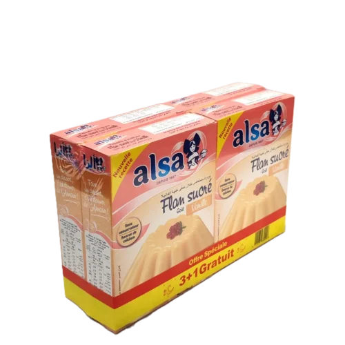 Préparation pour flan sucré arôme vanille 4x200g - ALSA