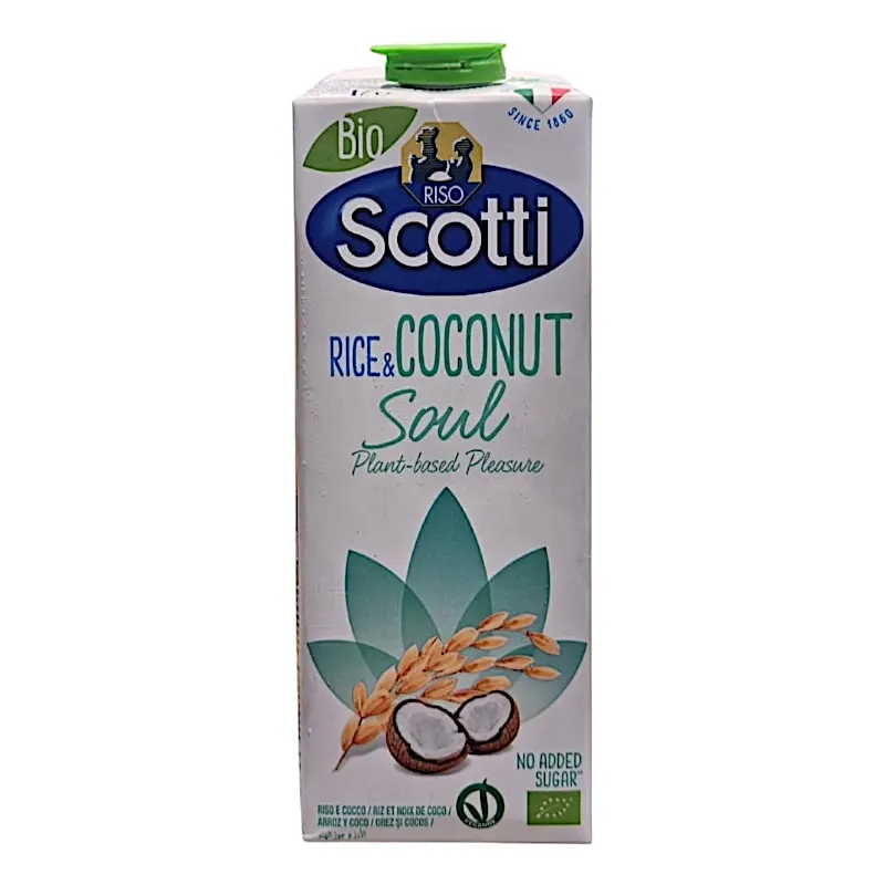 Boisson végétale de riz et coco bio sans gluten 1L - SCOTTI