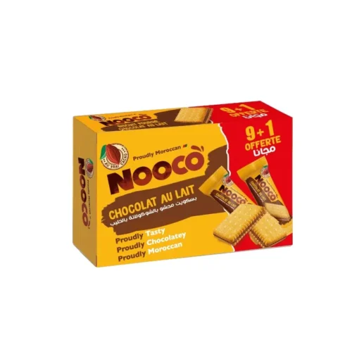 Biscuits fourrées chocolat au lait 10x35g - NOOCO