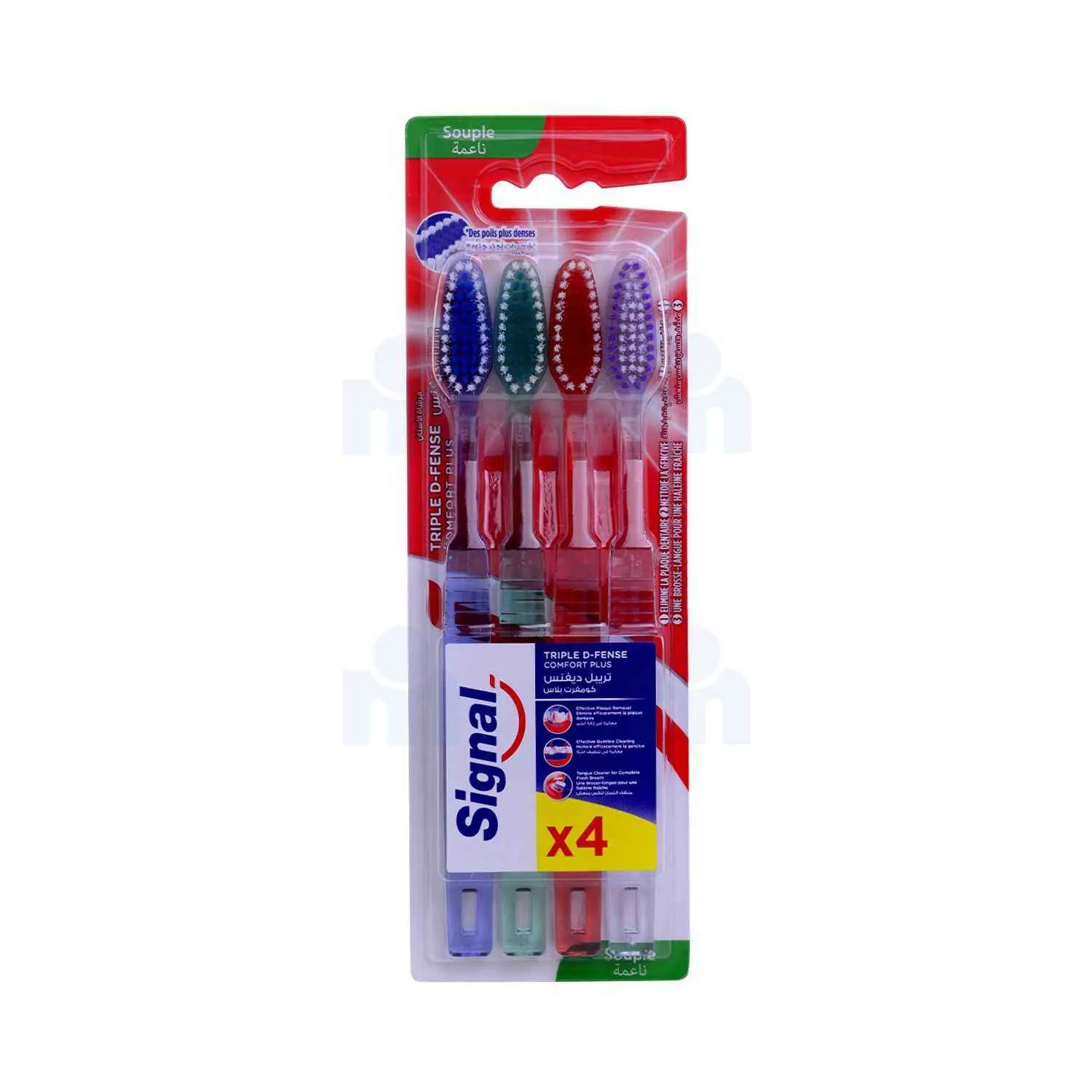 Brosse à dents triple defense comfort x4 medium - SIGNAL