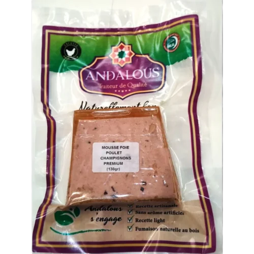 Mousse de foie aux champignons 130g - ANDALOUS