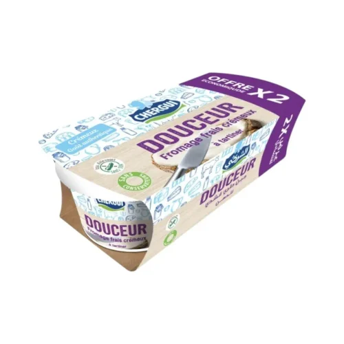 Pack duo fromage frais crémeux à tartiner 2x180g - CHERGUI