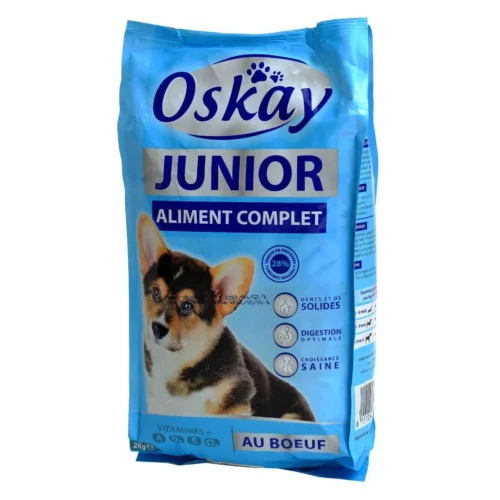 Croquettes au bœuf pour chien junior 2Kg - OSKAY