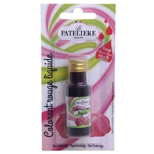 Colorant liquide rouge naturel 20ml - LA PATELIERE