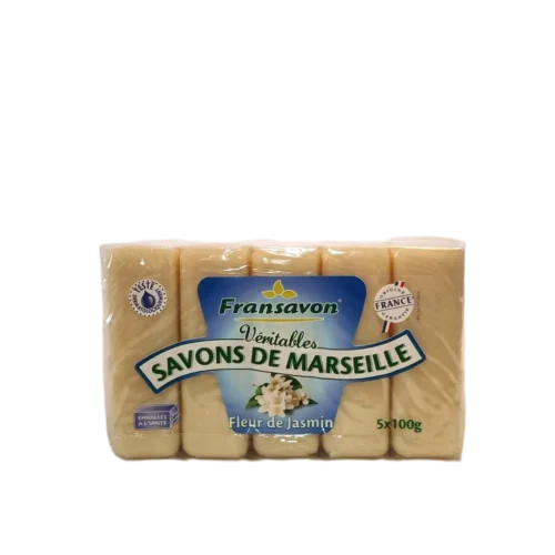 Savon de Marseille fleur de Jasmine 5x100g - FRANSAVON